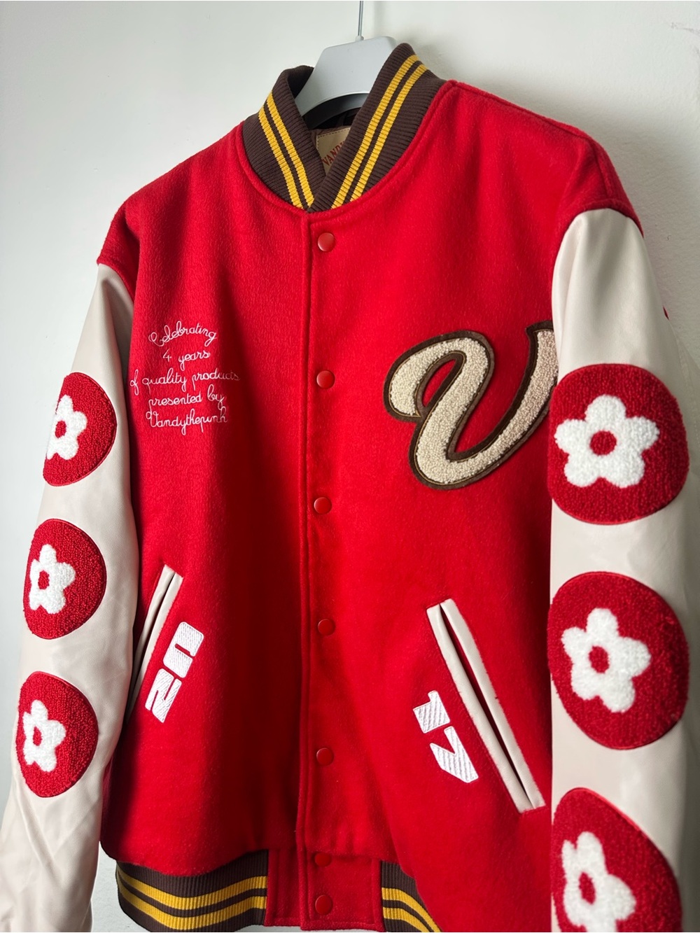 Vandythepink & co. Burger Varsity Bomber Jacket - Picture 3 of 7